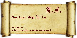 Martin Angéla névjegykártya